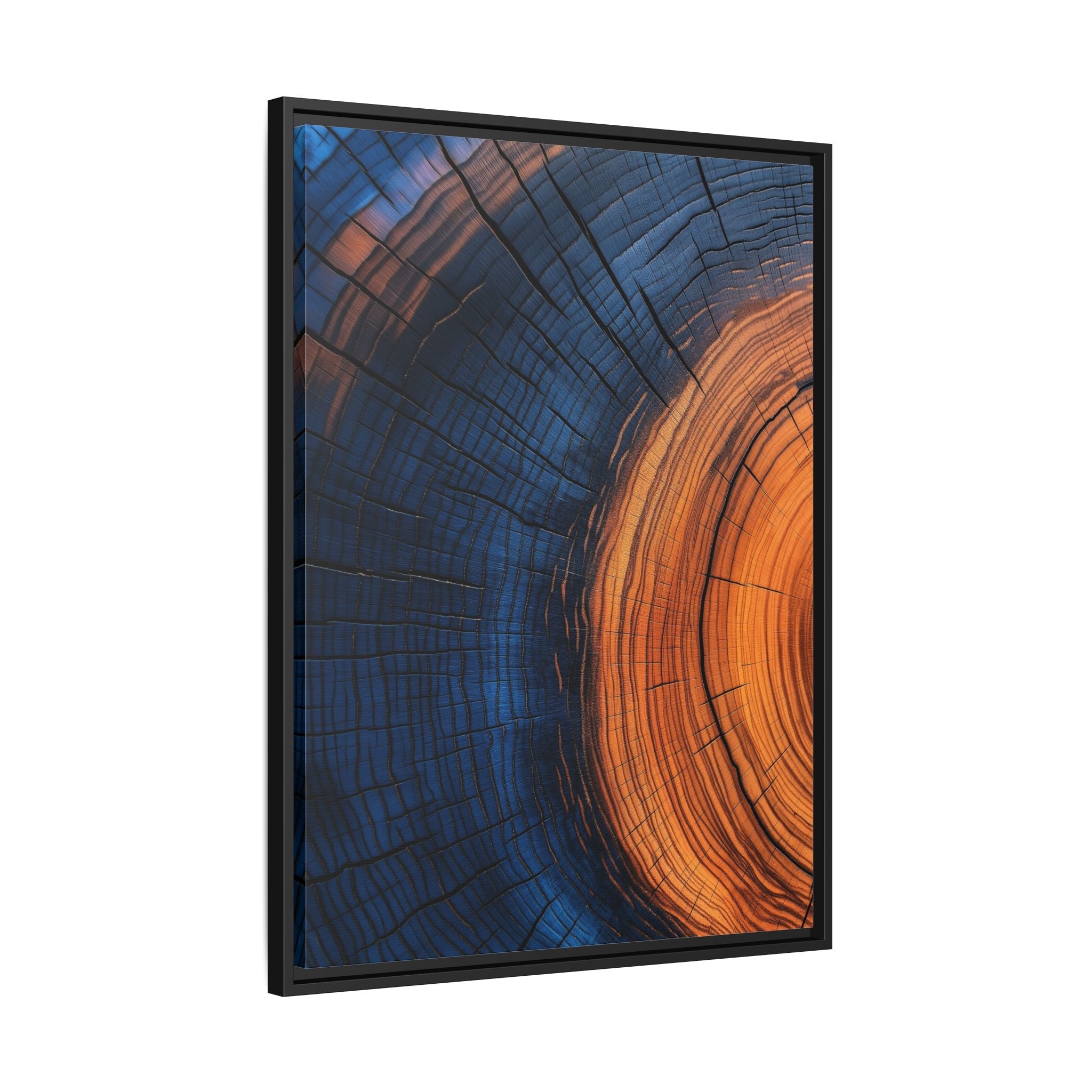 Timber Pulse – Blue & Ember Rings