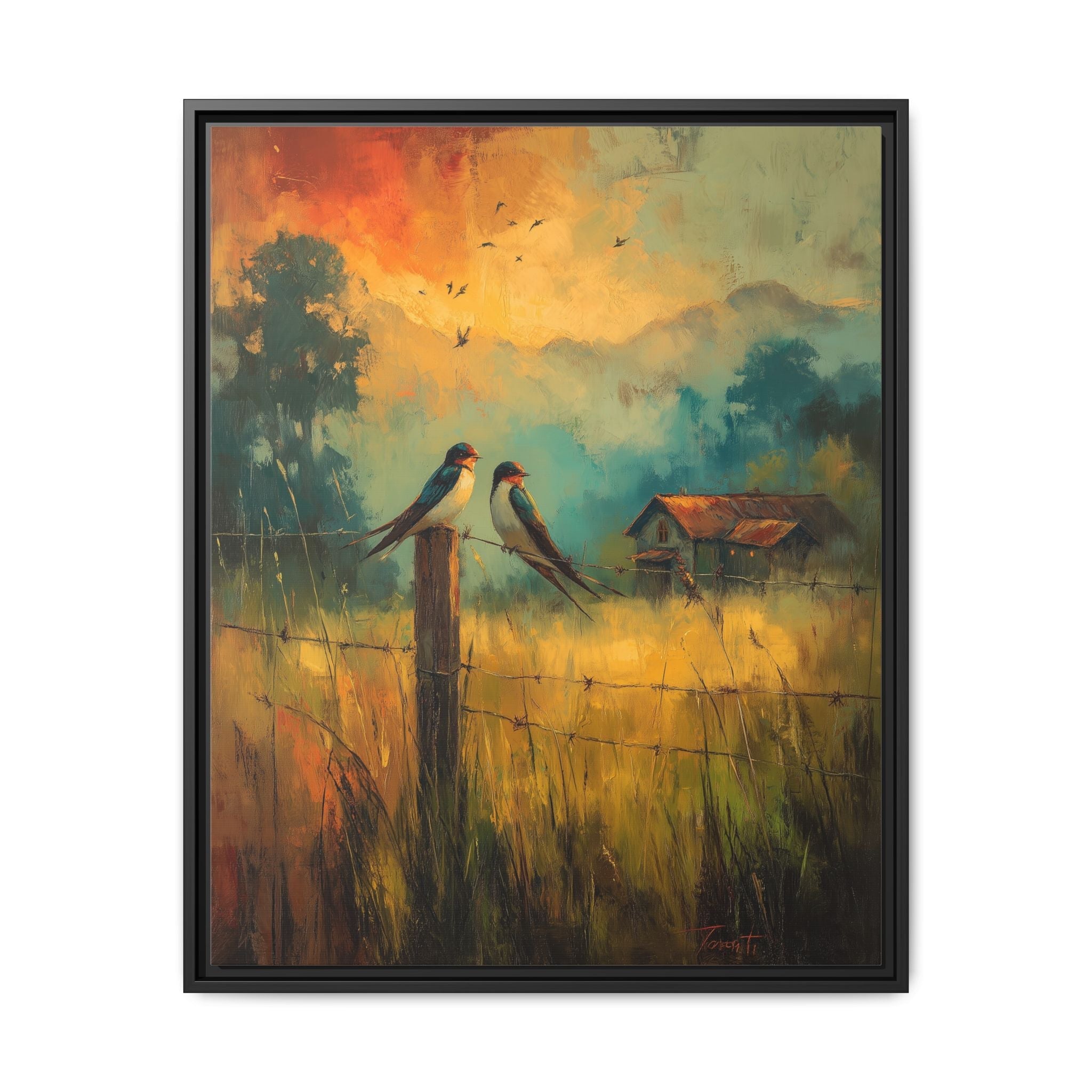 Swallows at Sunrise – Country Morning