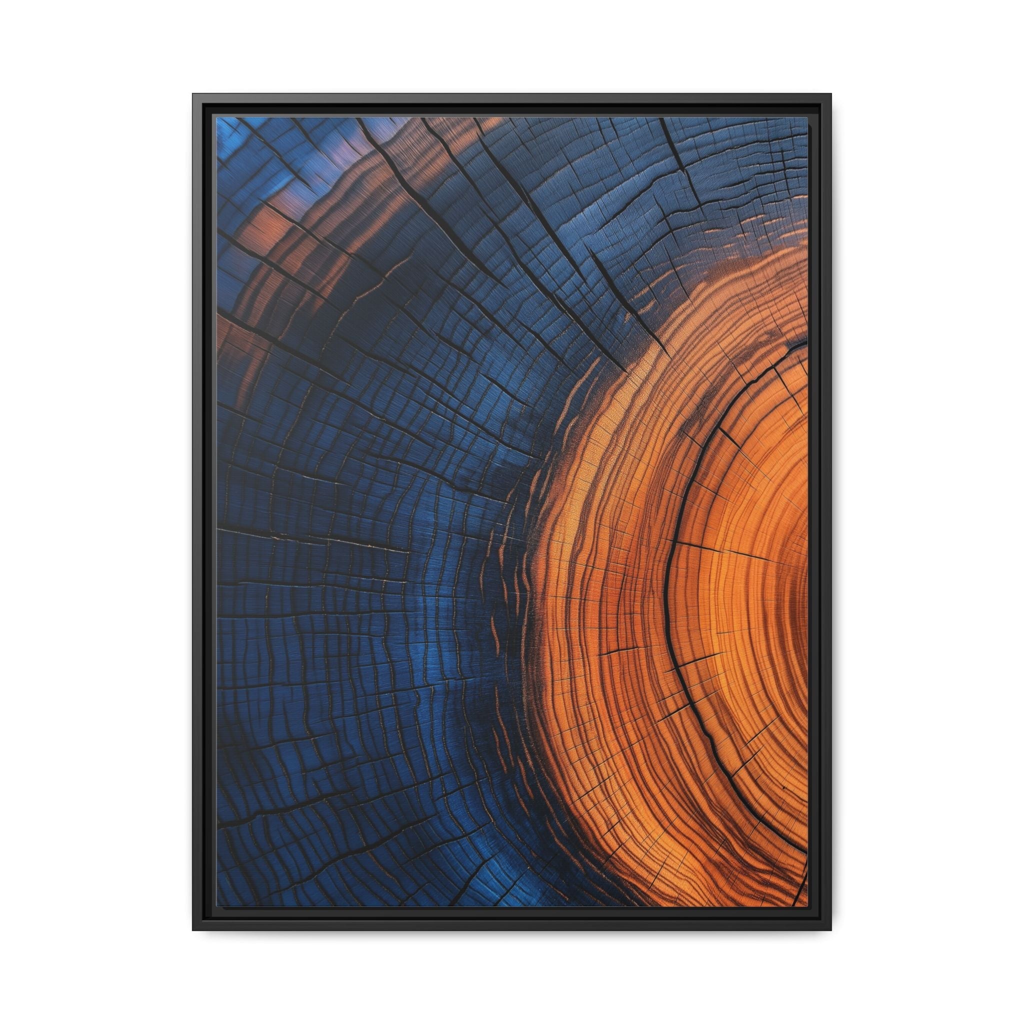 Timber Pulse – Blue & Ember Rings